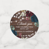 Marsala & Marine Bloemen Bruiloftstafel van Rustie Confetti (Kleine voorkant)