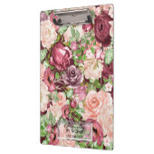 Marsala Maroon Burgundy Rustic Floral gepersonalis Klembord (Links)