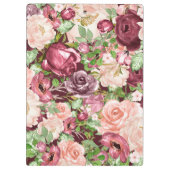 Marsala Maroon Burgundy Rustic Floral gepersonalis Klembord (Achterkant)