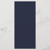 Marsala Maroon Floral Navy Blue Mariage Menu (Dos)