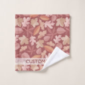Marsala motif feuille (Gant de toilette)
