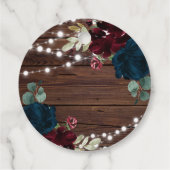 Marsala & Navy Rustic Wedding Bedankjes Labels (Achterkant)