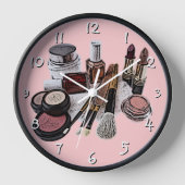 Marsala Pastel Pink Beauty Salon Makeup Products (Voorkant)