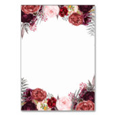 Marsala Peony Mariage de automne Insérer les carte (Dos)