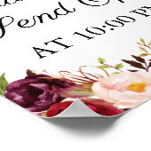 Marsala Pink Floral Sparkler verzendt Poster voor  (Hoek)