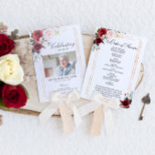 Marsala Roos Funeral Programme set vans Handwaaier