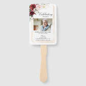 Marsala Roos Funeral Programme set vans Handwaaier (Voorkant)