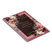 Marsala rose Floral Journal de prière personnalisé (Côté Droit)