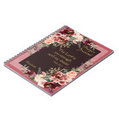 Marsala rose Floral Journal de prière personnalisé (Côté gauche)