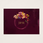 Marsala Rose Gold Aquarelle Élégante Réception (Dos)