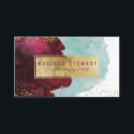 Marsala Rouge Turquoise Aquarelle Carte de visite<br><div class="desc">Cette aquarelle moderne, élégante et chic rouge marsala et lavée d'artsy turquoise avec des éclaboussures d'or faux imprimé carte de visite est parfait pour le propriétaire d'entreprise branché et élégant. Cette carte à la mode et professionnelle est la meilleure façon de montrer à vos clients que vous vous souciez de...</div>