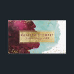 Marsala Rouge Turquoise Aquarelle Carte de visite<br><div class="desc">Cette aquarelle moderne, élégante et chic rouge marsala et lavée d'artsy turquoise avec des éclaboussures d'or faux imprimé carte de visite est parfait pour le propriétaire d'entreprise branché et élégant. Cette carte à la mode et professionnelle est la meilleure façon de montrer à vos clients que vous vous souciez de...</div>
