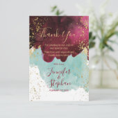 Marsala Rouge Turquoise Aquarelle or Merci de spla (Debout devant)