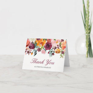 Marsala Roze Sinaasappelbloesem Bloemen Dank Je Bedankkaart