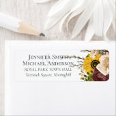 Marsala Rozen Sunflower Budget Cheap Weddenschap Etiket (Insitu)