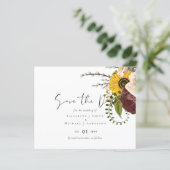 Marsala Rozen Zonnebloemen Budget Goedkope Bruilof (Staand voorkant)