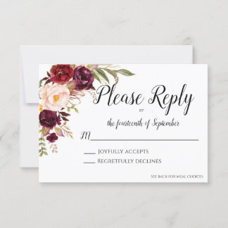 Marsala RSVP-kaart Kaart