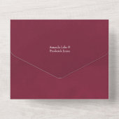 Marsala  Rustic Charm Garden Wedding All In One Uitnodiging (Achterkant)