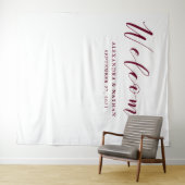 Marsala Script Wedding Backdrop | Foto Booth Prop Wandkleed (In Situ (horizontaal))