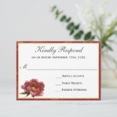 Marsala Splendor Aquarelle Florale RSVP (Debout devant)
