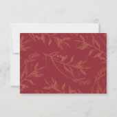 Marsala Splendor Aquarelle Florale RSVP (Dos)