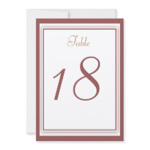 Marsala Trouwtafel Nummerkaart