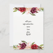 Marsala waterverf Bloemen Overweging Kaart (Achterkant)