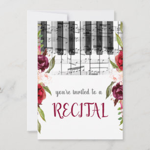 Marsala waterverf Bloemen Overweging Kaart