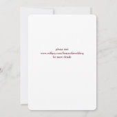 Marsala Wedding Uitnodiging (Achterkant)