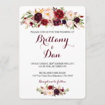 Marsala Wedding Uitnodiging