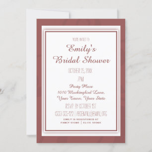 Marsala Wine Elegant Floral Vrijgezellenfeest Kaart