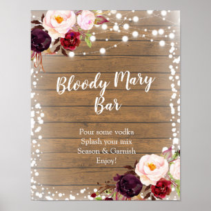 Marsala Winter Bloody Mary Bar Affiche
