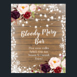 Marsala Winter Bloody Mary Bar Affiche<br><div class="desc">Marsala Winter Bloody Mary Bar Affiche Tous les libellés peuvent être changés</div>