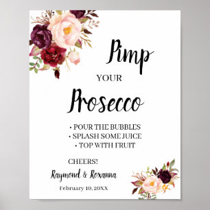 MarsalaFlower Geef je Prosecco een oppepper Bruids Poster