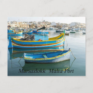 Marsaxlokk Malta Port Briefkaart