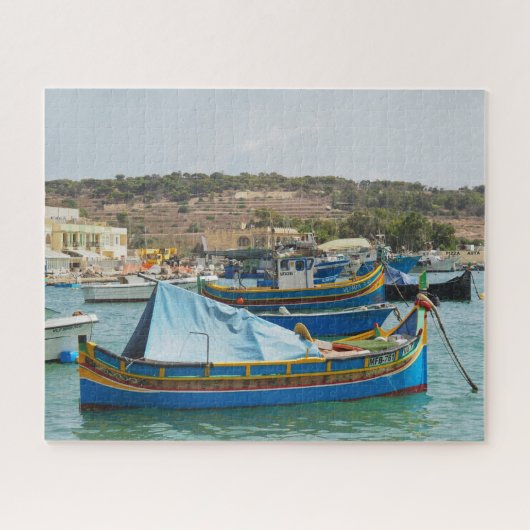 Marsaxlokk - Malta's vissersdorp Legpuzzel (Horizontaal)