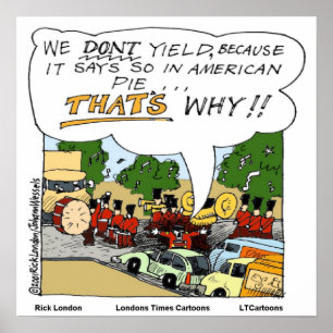 Marschorkest Weigerde Toe Te Geven Grappige Poster