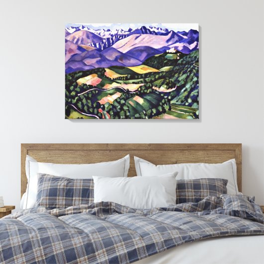 Marsden Hartley - Paarse bergen, Venetië Canvas Afdruk (Insitu (Slaapkamer))
