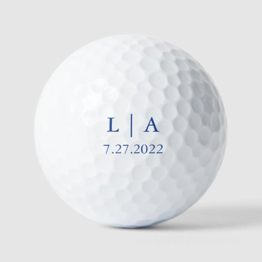Marseille Bleu bruiloft gepersonaliseerde golfbal Golfballen (Voorkant)