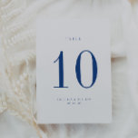 Marseille Bleu Mariage Numéro de table Carte<br><div class="desc">Contemporary Chic minimalist,  Marseille Bleu mariage carte numéro de table. Veuillez noter que les cartes de numéro de table doivent être numérotées et ajoutées individuellement à votre panier.</div>
