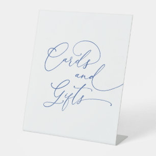 Marseille Bleu Minimalistische Kaarten en geschenk Reclamebord Met Voetstuk