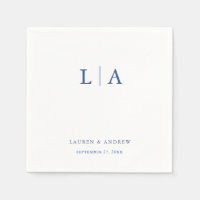 Marseille Bleu Monogram Eenvoudige Minimalistische