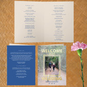 Marseille Bleu Programme de Cérémonie de Mariage p