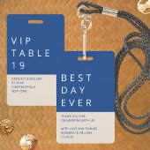 Marseille bleu Schattigee bruiloft gunst of plaats Badge