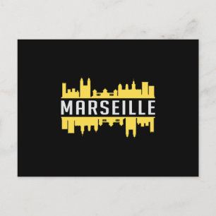 Marseille City Skyline Cityscape Grappig cadeau id Briefkaart