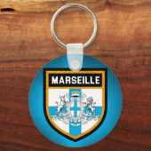 Marseille Flag Sleutelhanger (Voorkant)