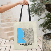 Marseille, France City Map Tote Bag