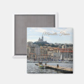 Marseille France Harbour Travel Magnet Magneet (Voorkant / Achterkant)