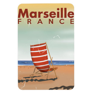 Marseille France vintage poster Magneet