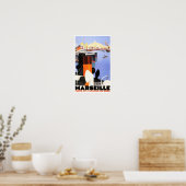 Marseille France vintage travel Poster (Cuisine)